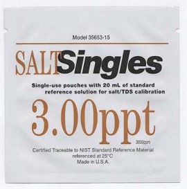 OAKTON WD-35653-15 Conductivity/TDS Calibration Pouches, 5,650 &amp;mu;S, 20-Pack-