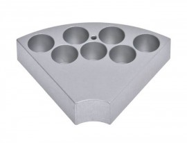 Ohaus 30500574 Sectional Block for hot plate stirrers, 0.67" vial size, holds 7 vials-