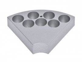 Ohaus 30500574 Sectional Block for hot plate stirrers, 0.67&quot; vial size, holds 7 vials-