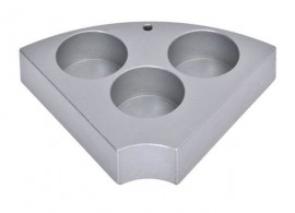 Ohaus 30500576 Sectional Block for hot plate stirrers, 1.1" vial size, holds 3 vials-