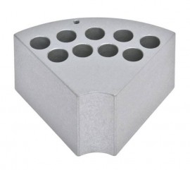 Ohaus 30500577 Sectional Block for hot plate stirrers, 0.47" tube size, holds 9 tubes-