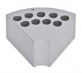 Ohaus 30500577 Sectional Block for hot plate stirrers, 0.47&quot; tube size, holds 9 tubes-