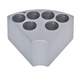 Ohaus 30500579 Sectional Block for hot plate stirrers, 0.79&quot; tube size, holds 6 tubes-