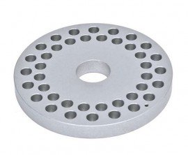 Ohaus 30500581 Uni Block Sample Holder, 0.47&quot; vials, 40 holes-