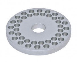 Ohaus 30500582 Uni Block Sample Holder, 0.59&quot; vials, 40 holes-