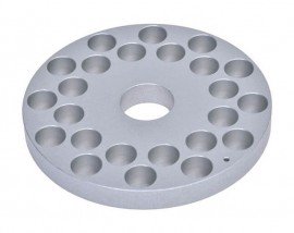 Ohaus 30500584 Uni Block Sample Holder, 0.826&quot; vials, 24 holes-