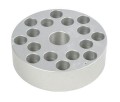 Ohaus 30500589 Uni Block Sample Holder, 0.98&quot; test tubes, 16 holes-