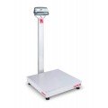 Ohaus D52P500RQV3 Defender 5000 Column-Mount Standard Bench Scale, 1,000 lb capacity, 24 x 24&quot; platform-