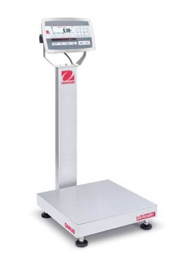 Ohaus D52XW125RQL2 Defender 5000 Column-Mount Standard Bench Scale, 250 lbs, 18 x 18&amp;quot; platform-