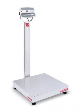 Ohaus D52XW125RQV3 Defender 5000 Column-Mount Standard Bench Scale, 250 lbs, 24 x 24&amp;quot; platform-