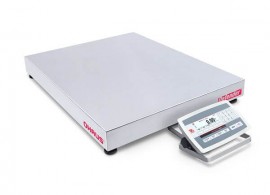 Ohaus D52XW125WQV5 Defender 5000 Washdown Low Profile Bench Scale, 250 lbs, 24 x 24&amp;quot; platform-