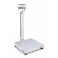 Ohaus D52XW125WQV8 Defender 5000 Column-Mount Washdown Bench Scale, 250 lbs, 24 x 24&amp;quot; platform-