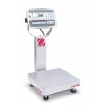 Ohaus D52XW25RQR1 Defender 5000 Column-Mount Standard Bench Scale, 50 lb capacity, 12 x 12&quot; platform-