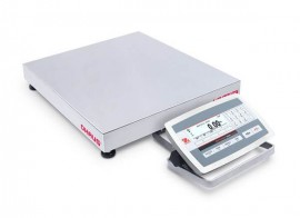 Ohaus D52XW25WQL5 Defender 5000 Washdown Low Profile Bench Scale, 50 lbs, 18 x 18&amp;quot; platform-