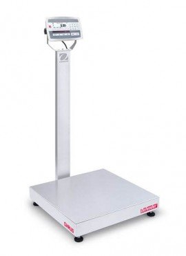 Ohaus D52XW500WQV8 Defender 5000 Column-Mount Washdown Bench Scale, 1000 lbs, 24 x 24&amp;quot; platform-
