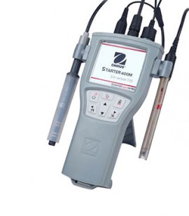 Ohaus ST400M-G Starter Series Portable pH and Conductivity Meter, -2.00 to 16.00 pH, ST320 and STCON3 probes and bag-