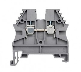 Omega AVK-2.5 Feed-Through Terminal Block, 20 A, 26 to 12 AWG, 5 mm, gray-
