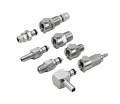 Omega FT-MC Series Quick Coupling Insert, chrome-plated brass, plug 1/4" NPT male shutoff-