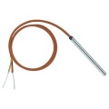 Omega HTTC36-T-18G-6 Hollow Tube Thermocouple Probe, type T, 32 to 450°F, stripped leads, 0.125" x 6" probe, 40" cable, 24 AWG, 304 SS, PFA-