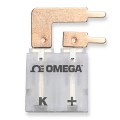 Omega PCC-SMP Thermocouple Connector, type J, vertical mount, 100-pack-