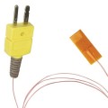 Omega SA3 Series Fast Response Self-Adhesive Surface Thermocouple with miniature connector with strain relief, type J, 80&amp;quot;-