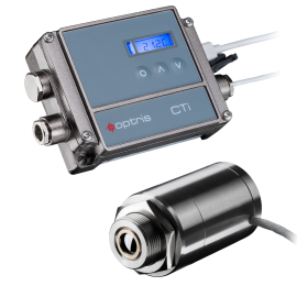 Optris CTi LThot Series High Operating IR Pyrometer with standard focus lens, 8 to 14 &amp;mu;m, -58 to 1922&amp;deg;F, 2:1, 9.8' cable-