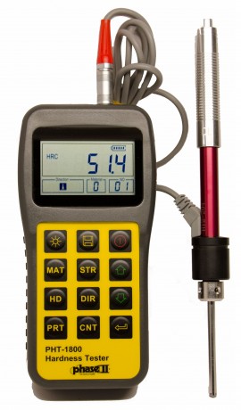 Phase II PHT-1840C Portable Hardness Tester with DL impact device and certified test block-