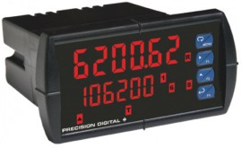 Precision Digital PD6200-6H7 ProVu Analog Input Flow Rate/Totalizer Digital Panel Meter, 1/8 DIN-