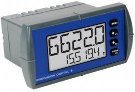 Precision Digital PD6622-L2N Loop-Powered Flow Rate/Totalizer Digital Panel Meter, 1/8 DIN-