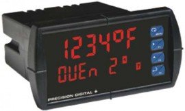 Precision Digital PD7000-7R5 ProVu 2-Relay Temperature Digital Panel Meter, 12 to 24VDC, 4 to 20mA Output-