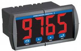 Precision Digital PD765-6X2-10 Trident 2-Relay Process and Temperature Digital Panel Meter with Large Display, 85 to 265VAC, 24VDC Supply-