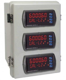 Precision Digital PDA2303 NEMA 4X Plastic Horizontal Enclosure for &amp;frac18; DIN digital panel meters, 3 cutouts-