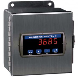 Precision Digital PDA2601 Stainless-Steel NEMA 4X Horizontal Enclosure, 7.5 x 6.9 x 4in, 1 Cutout-