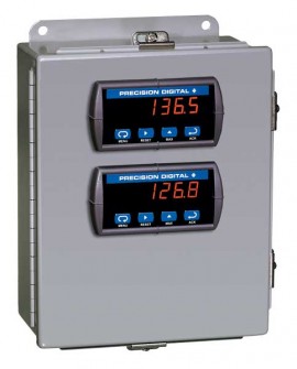 Precision Digital PDA2703-2 Steel NEMA 4 Horizontal Enclosure, 11.5 x 8.9 x 4in, 2 Cutouts-