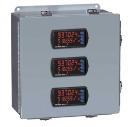 Precision Digital PDA2704-3C Steel NEMA 4 Horizontal Enclosure, 13.5 x 12.9 x 6in, 3 Cutouts-