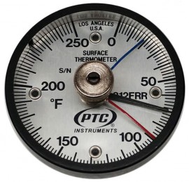 PTC Instruments 312FRRMM Magnetic Rail Thermometer with max-min hands, 0 to 250&amp;deg;F-