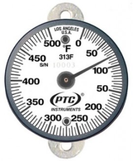 PTC Instruments 313FT1 Tab Mount Surface Thermometer, 0 to 500&amp;deg;F-