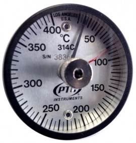 PTC Instruments 314CL Magnetic Surface Thermometer with ancillary hand, 10 to 400&amp;deg;C-