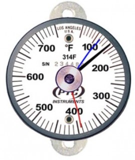 PTC Instruments 315CT1MM Tab Mount Surface Thermometer with max-min hands, -15 to 65&amp;deg;C-
