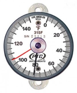 PTC Instruments 315FT1L Tab Mount Surface Thermometer with ancillary hand, 0 to 150&amp;deg;F-