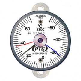 PTC Instruments 330CT1MM Tab Mount Surface Thermometer with max-min hands, -70 to 70&amp;deg;C-