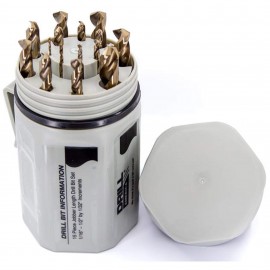 Qualtech DWD15J-CO-PC Drill Set, 15-pack, Cobalt-