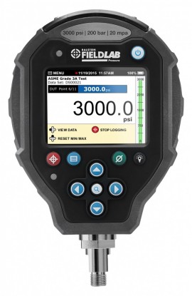 Ralston FLP1-GR-QM FieldLab Pressure Instrument, 3,000 psi, male QT bottom connection-