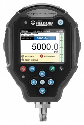 Ralston FLP1-GT-2M FieldLab Pressure Instrument, 5,000 psi, 0.25&quot; male NPT bottom connection-