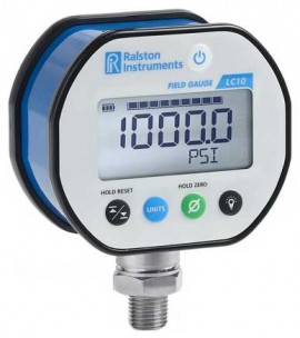 Ralston LC10-VJ2M Pressure Gauge, -15 to 100 psi, 0.25&quot; male NPT bottom connection-