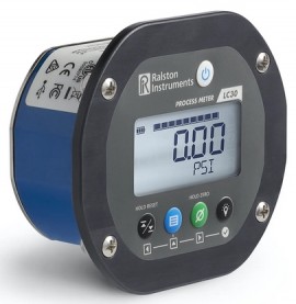 Ralston LC30-GH2M-00-00 Panel-Mounted Pressure Gauge, 50 psi, 0.25" male NPT back connection-