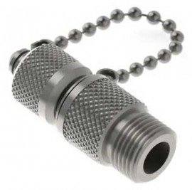 Ralston QTFT-3MS0-RS-D6 G 3/8 Male BSPP x Male Quick-Test Fitting with cap and chain-