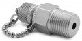 Ralston QTFT-4MS0 Male NPT x Male Quick-Test Adapter with cap and chain, 0.5&quot;, stainless steel-