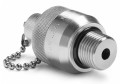 Ralston QTFT-4MS0-QD Stainless-Steel Connector with cap and chain, 0.5&quot; male NPT Quick-Connect x male Quick-Test-