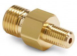 Ralston QTHA-0.5MB0 Brass Connector, 0.06" male NPT x male Quick-Test, no check-valve-